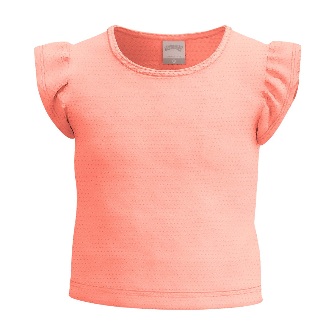 Conjunto Infantil Feminino Alakazoo Blusa e Short Texturizado Casual