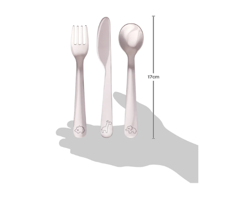 Kit Talheres Infantil Buba Em Inox Seguro e Livre De Bpa