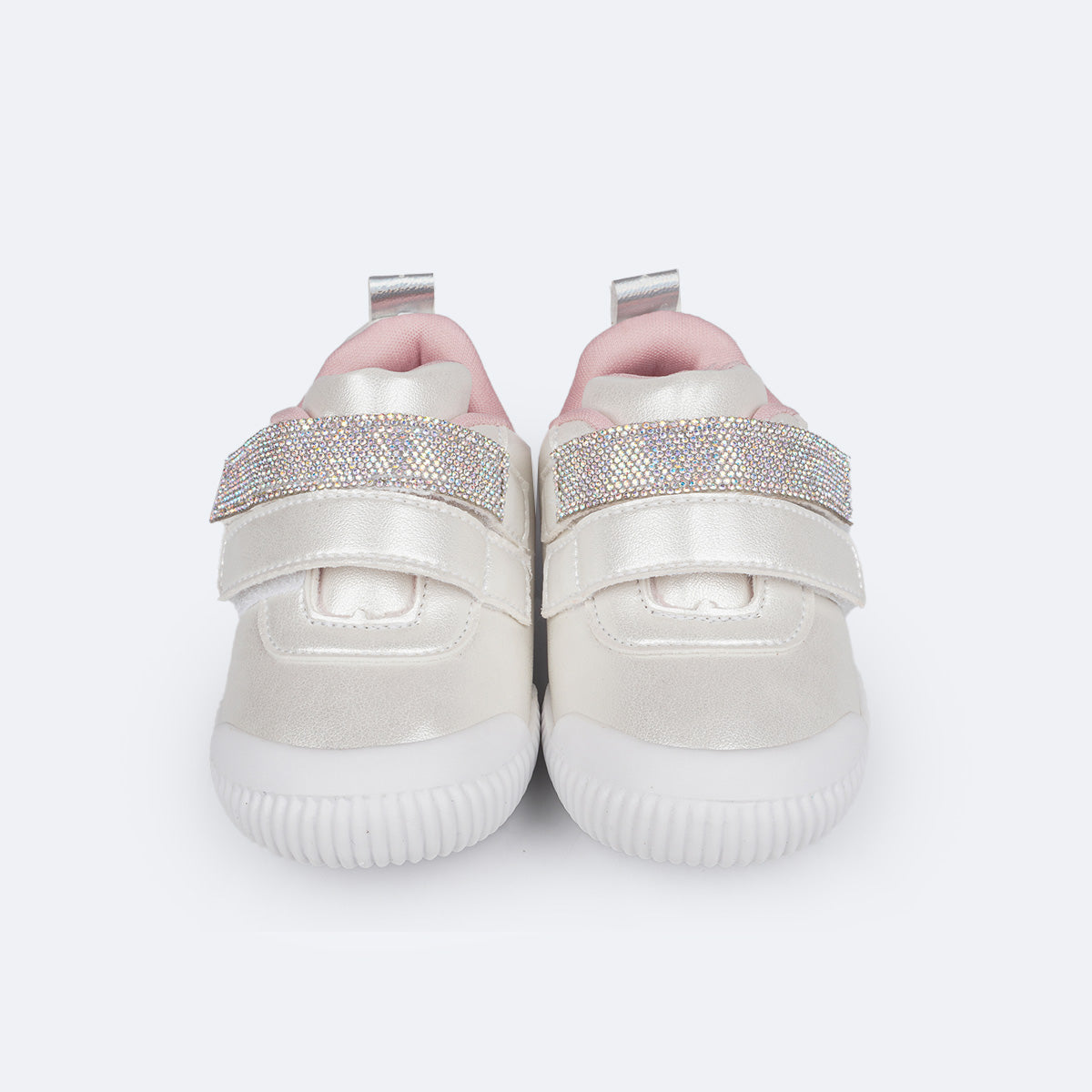 Tênis Infantil Feminino Pampili Yuyu Manta de Strass com Velcro