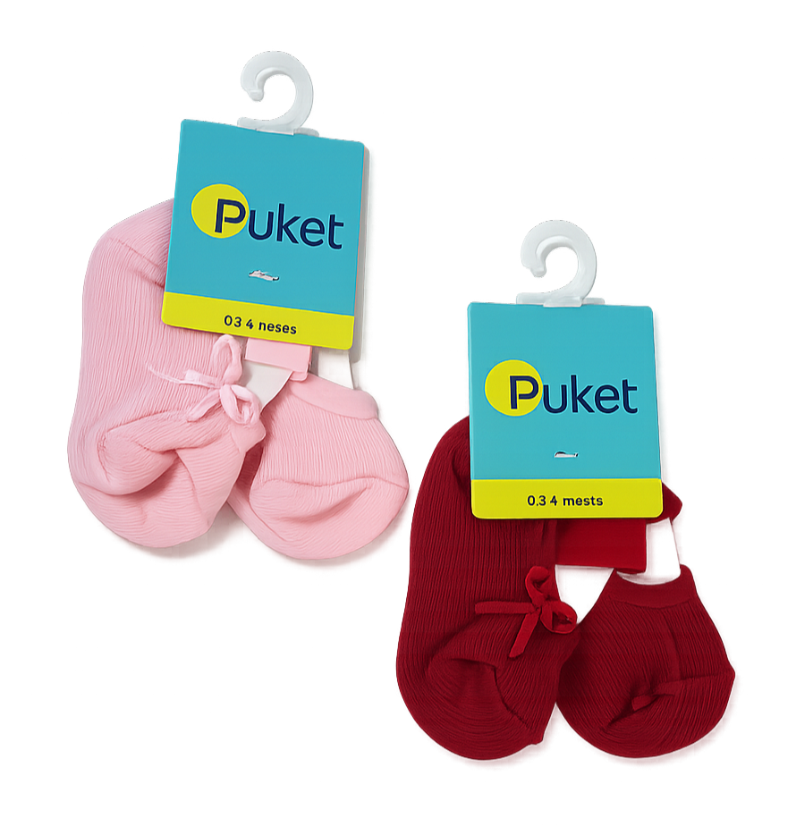 Meia Puket Bebê Com Lacinho Lisa Boneca Sapatilha Festa