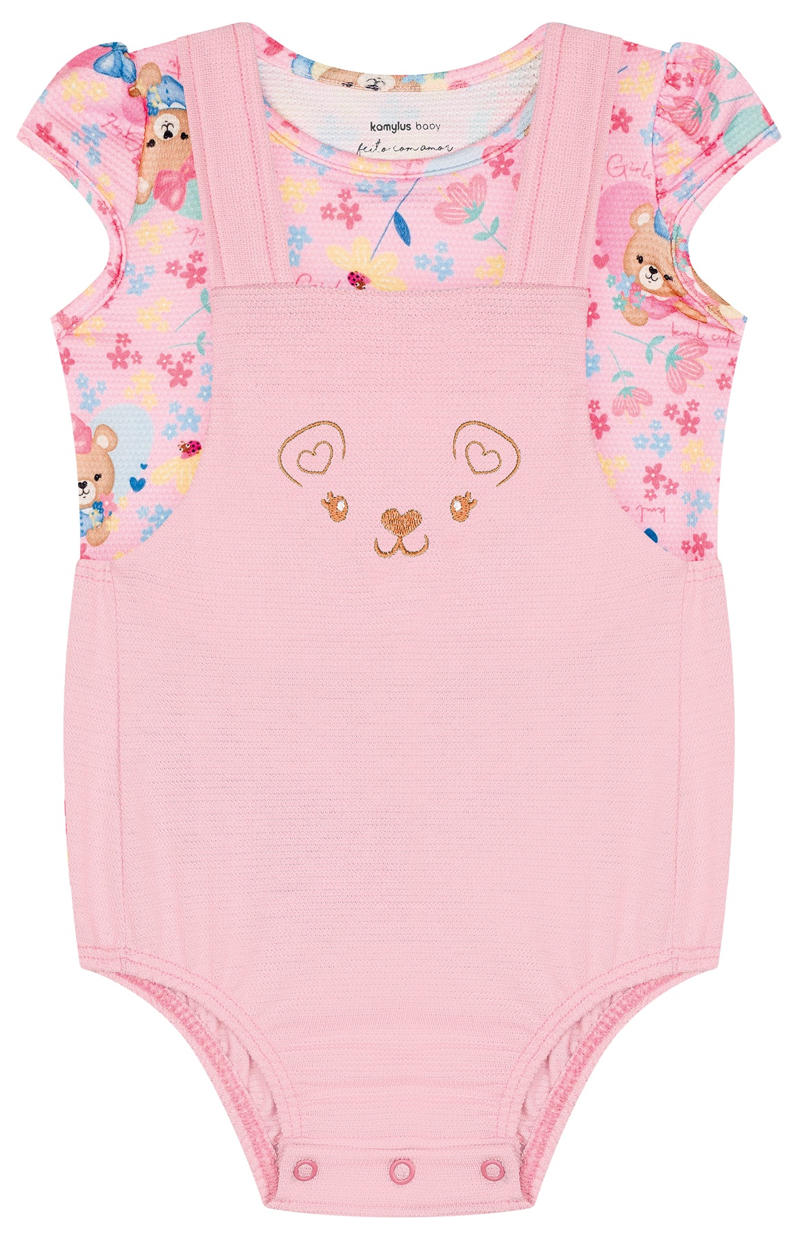 Conjunto Feminino Kamylus Ursinhas – Malha Favinho | Conforto, Estilo e Delicadeza Infantil