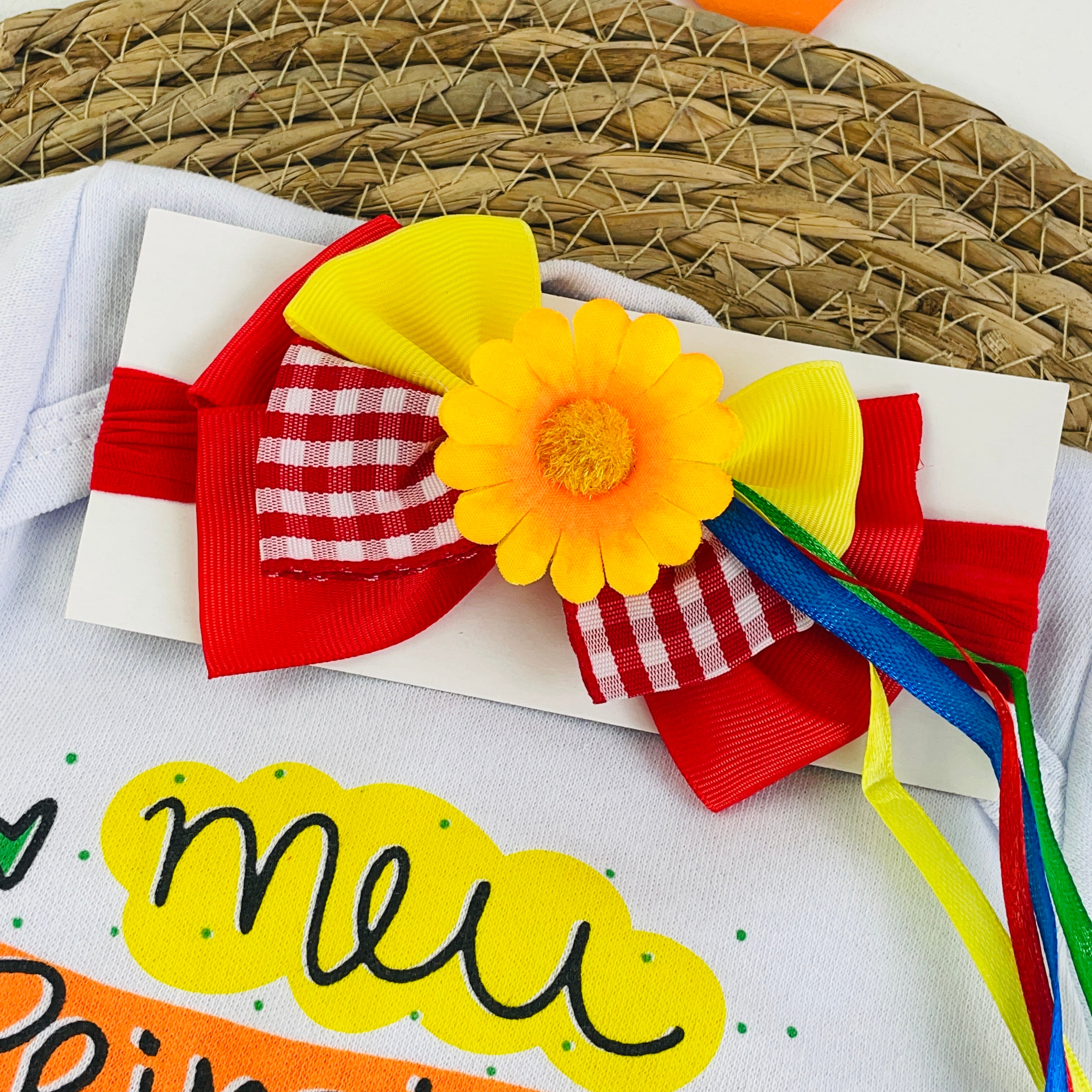 Look completo Body + Saia + Faixa de cabelo Festa Junina