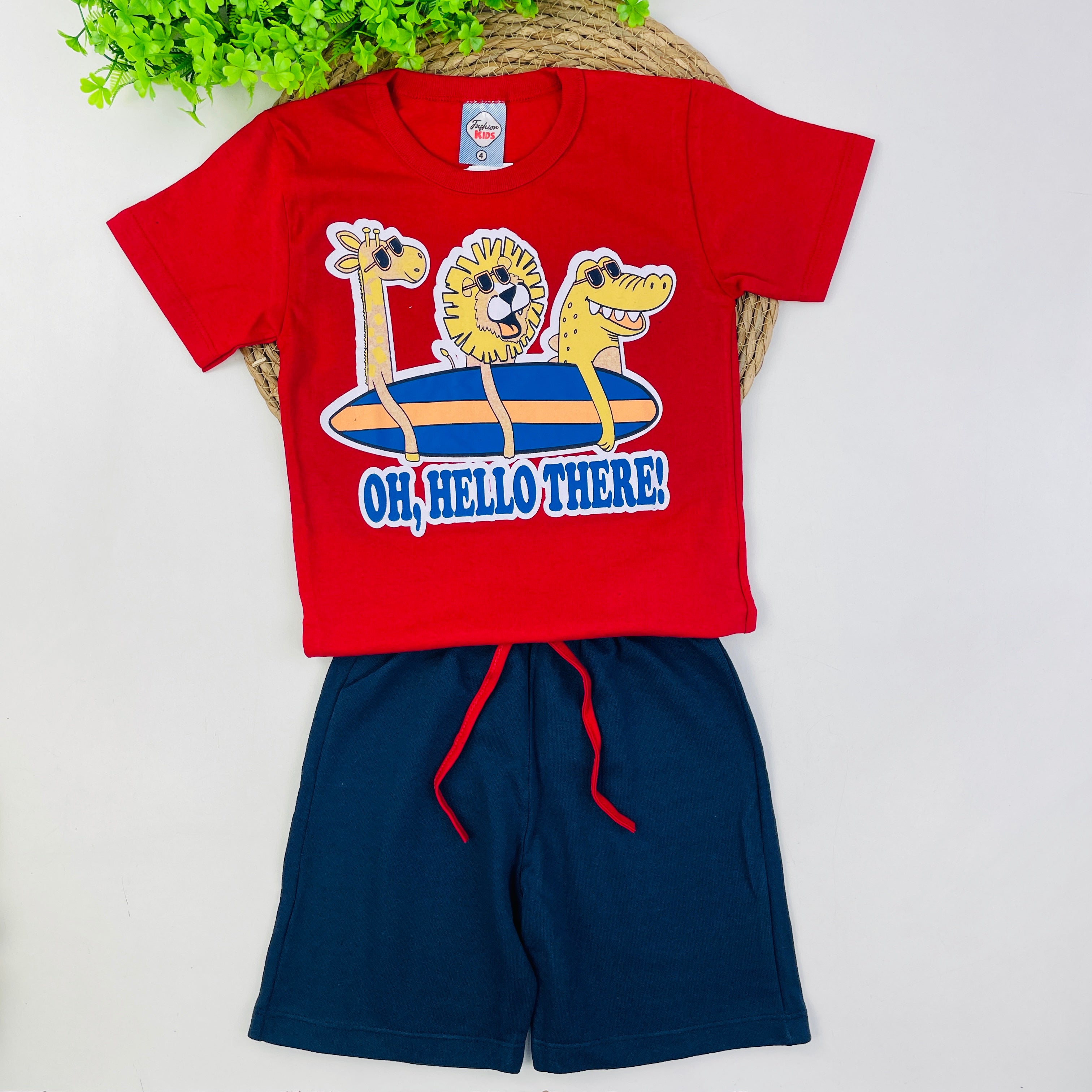 Conjunto Fashion Kids Infantil Masculino Oh Hello There