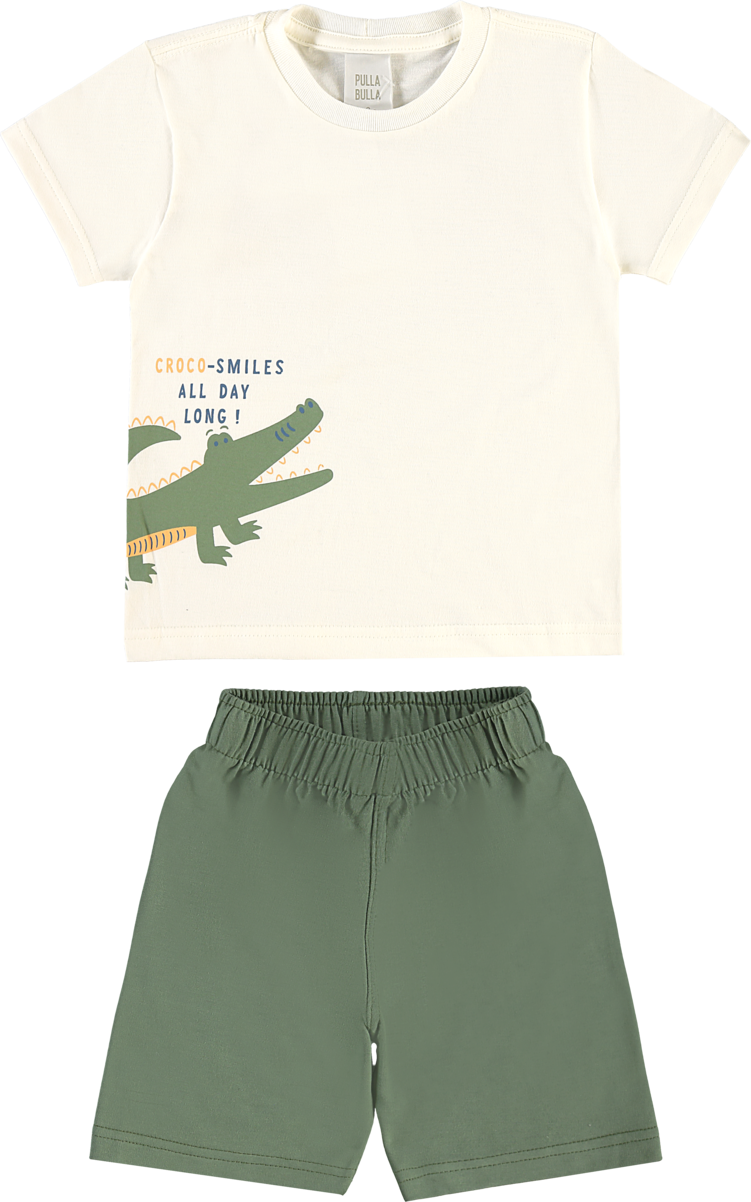 Conjunto Infantil Masculino Pulla Bulla Croco Smiles – Conforto e Estilo para o Dia a Dia