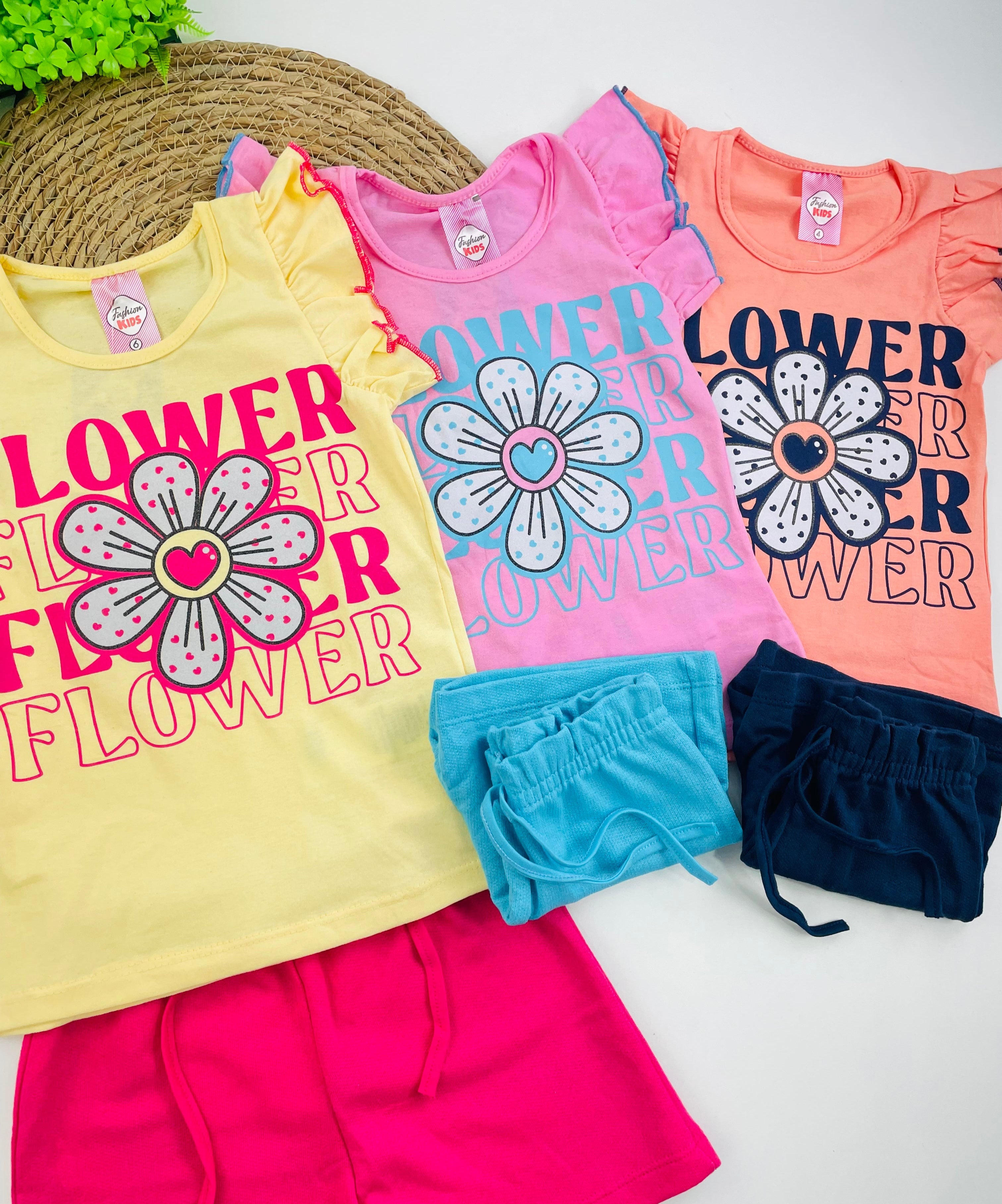 Conjunto Feminino Fashion Kids Flower