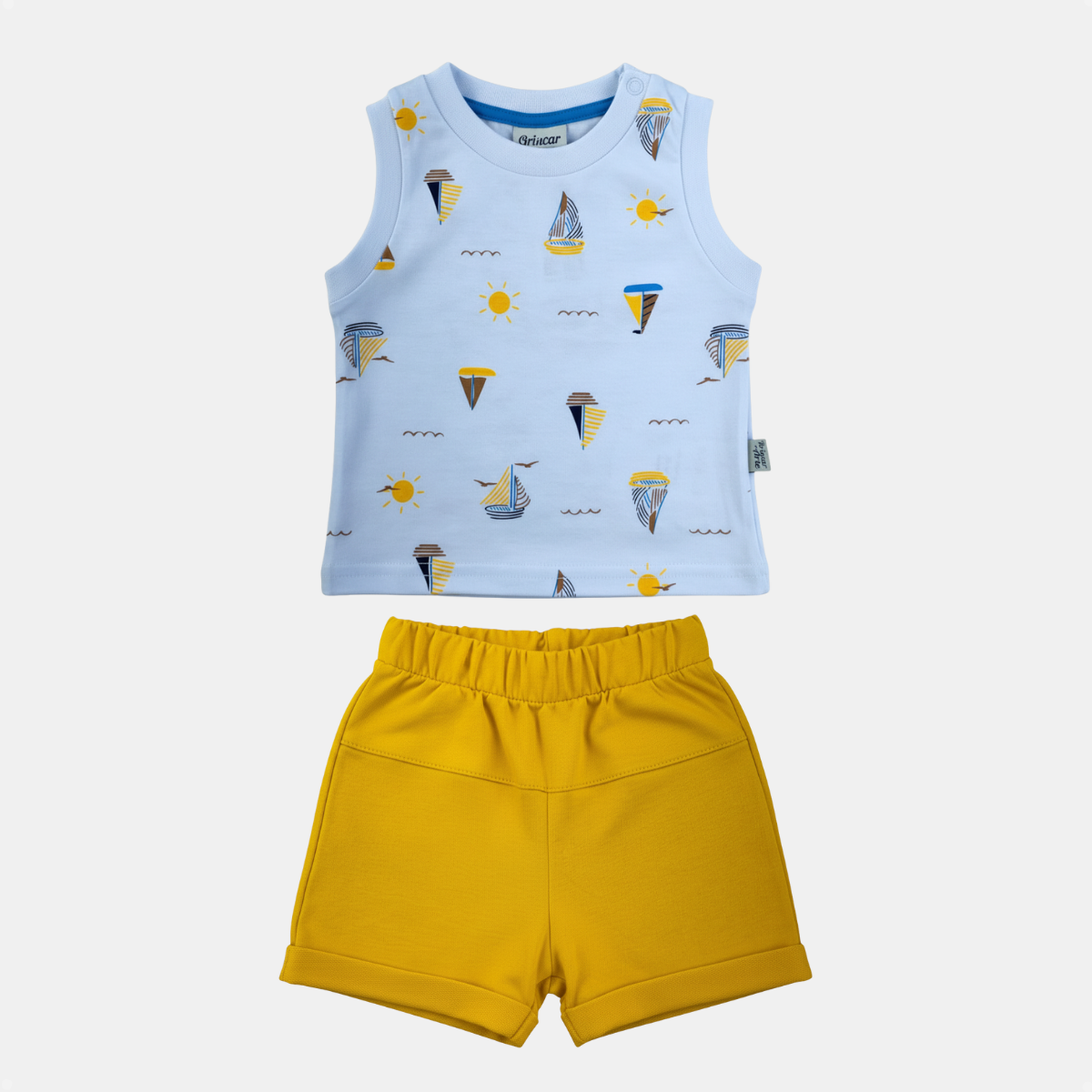 Conjunto Masculino Brincar e Arte Barquinhos