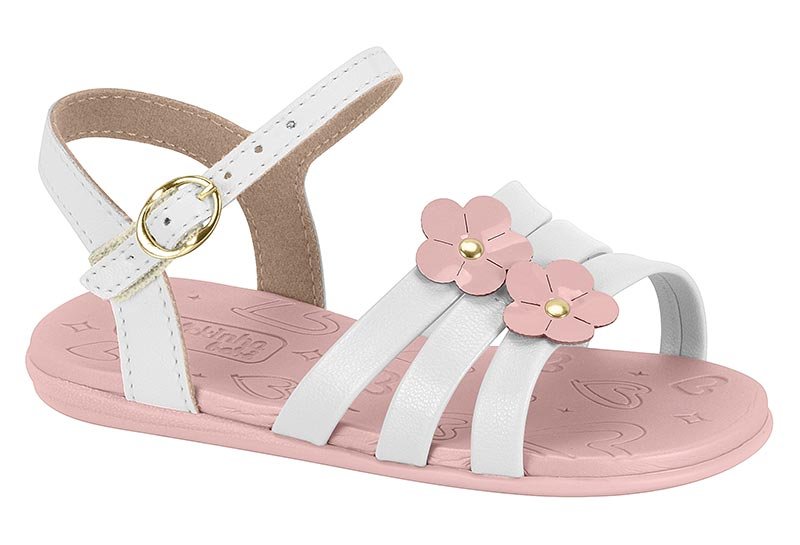 Sandália Infantil Molekinha Tiras Flores