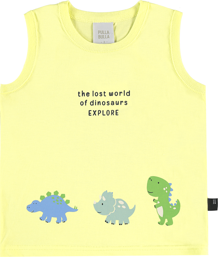 Regata Infantil Masculina Pulla Bulla Dinosaurs Explore – Conforto e Estilo para os Dias Quentes