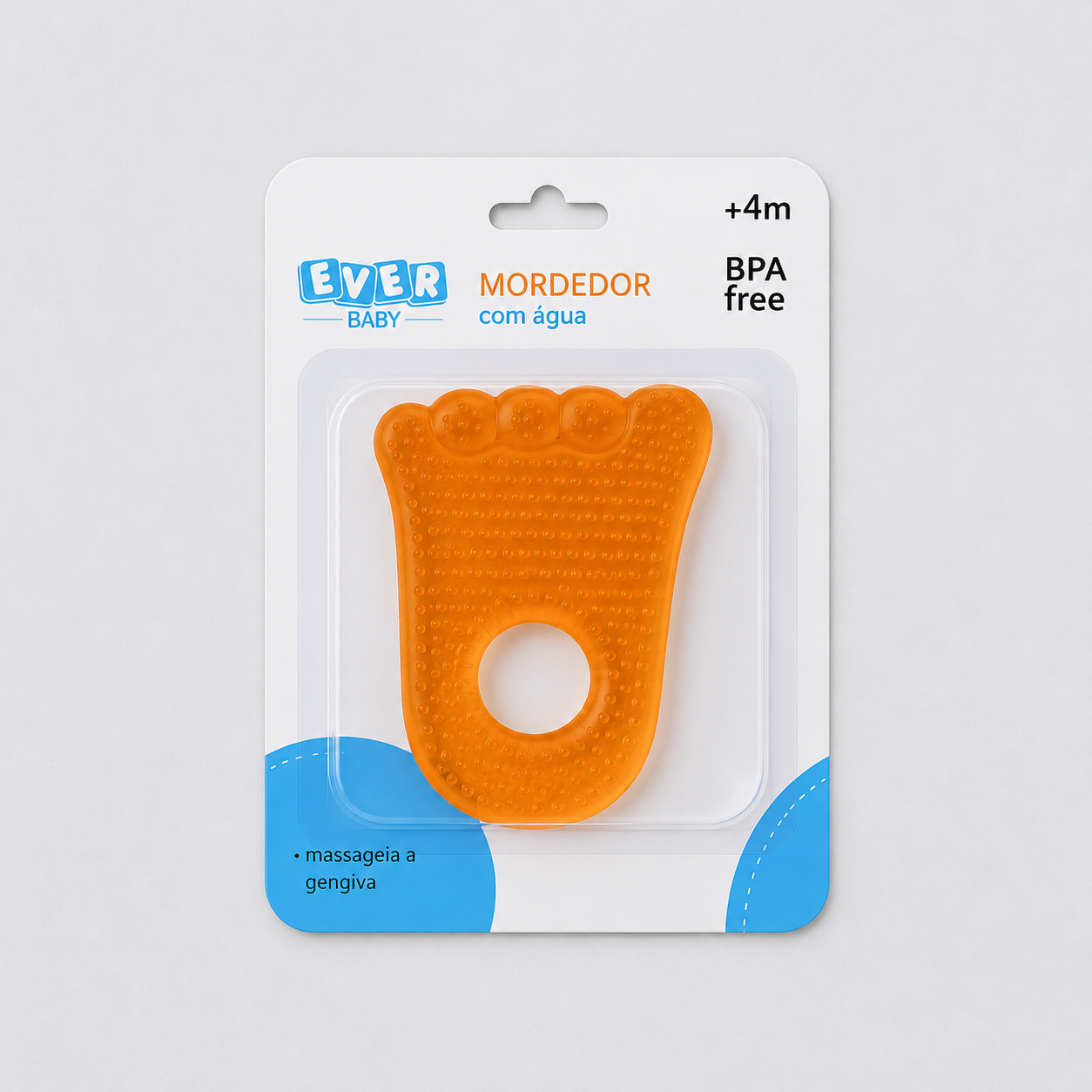 Mordedor Infantil com Água Ever Baby +4M Livre de BPA