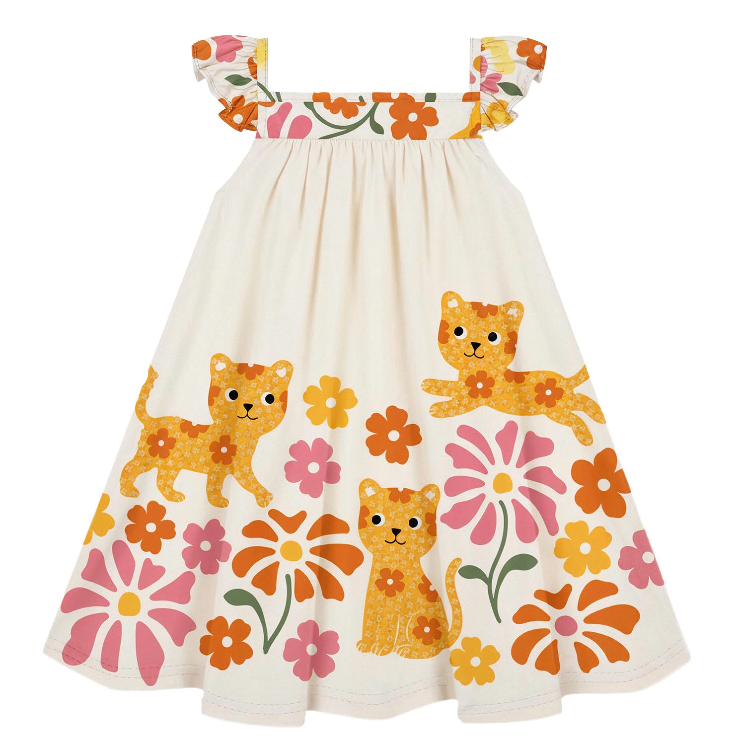 Vestido Infantil Feminino Kyly Oncinha Florida