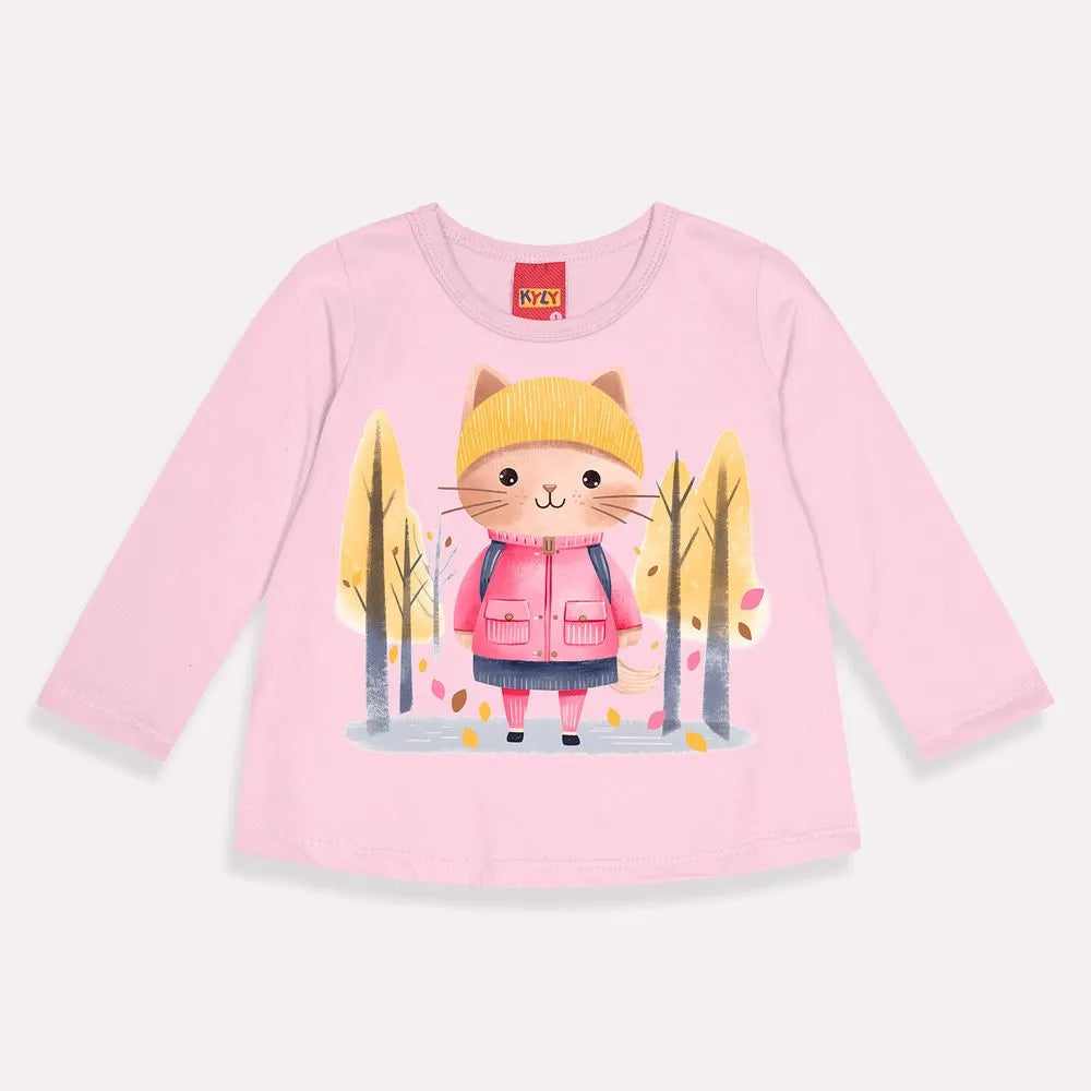 Blusa Feminina Manga Longa Kyly Gatinha