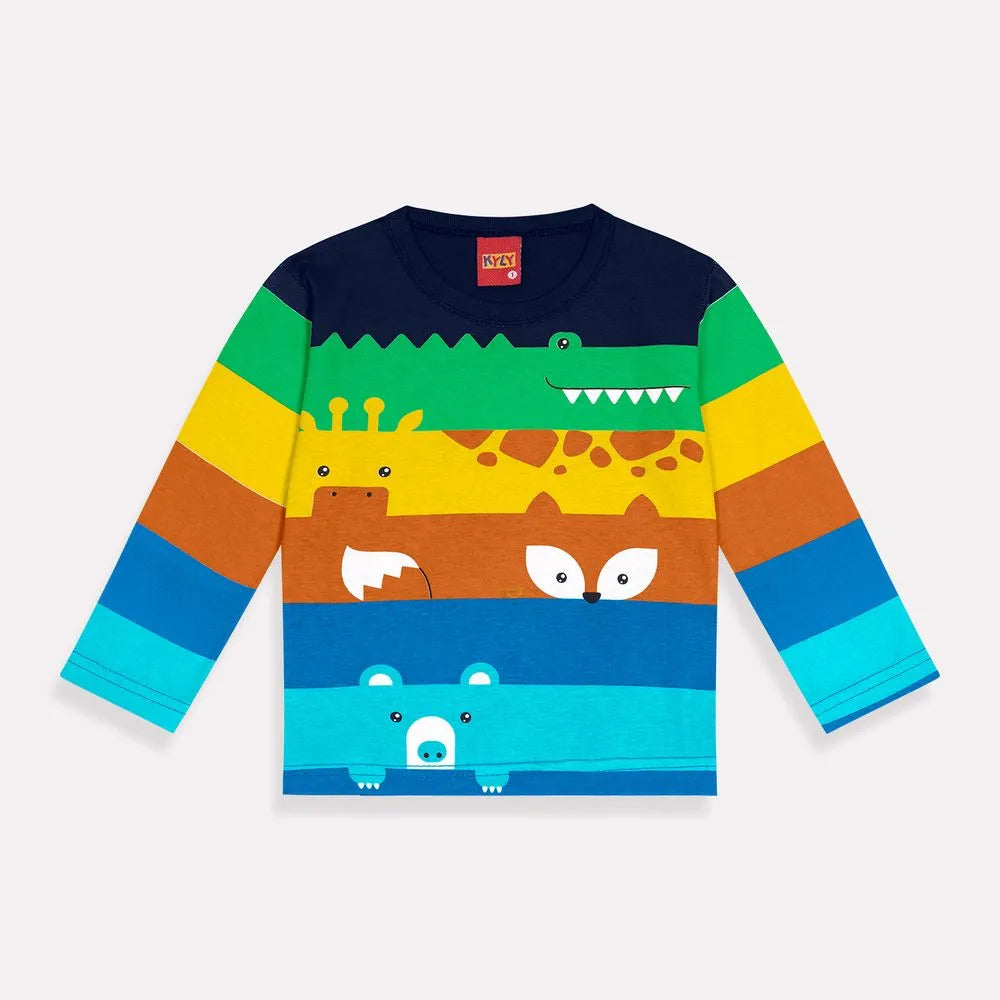 Camiseta Manga Longa Masculino Kyly Bichos