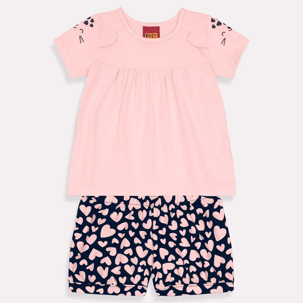 Conjunto Feminino Kyly Oncinha Corações