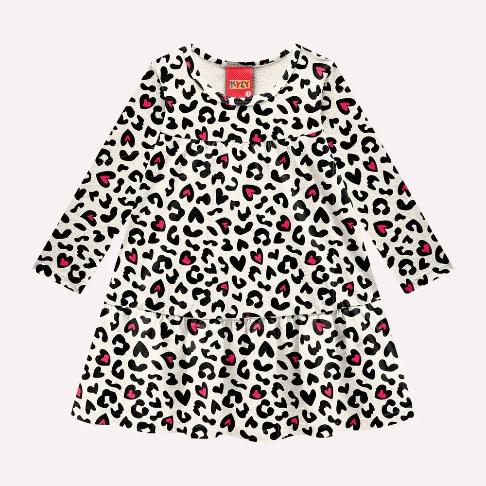 Vestido Manga Longa Animal Print