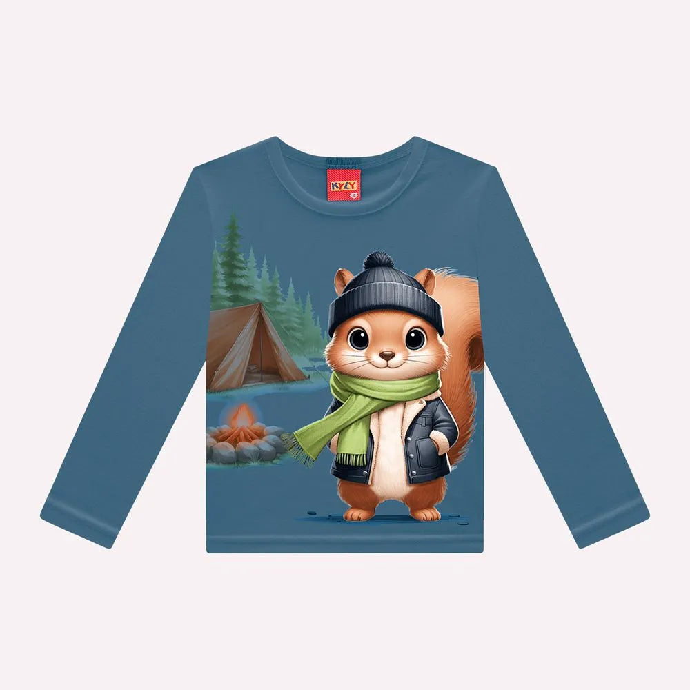 Camiseta Manga Longa Esquilo