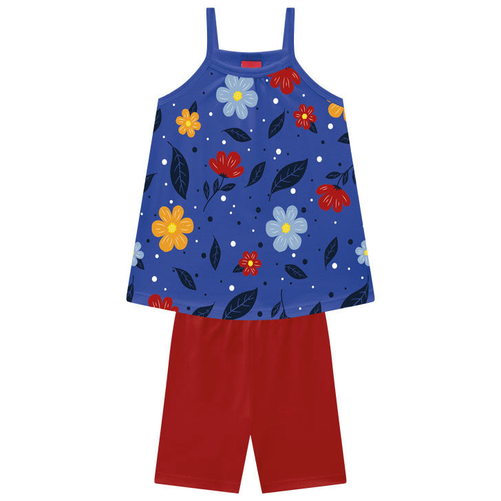 Conjunto Kyly Flores e Folhas