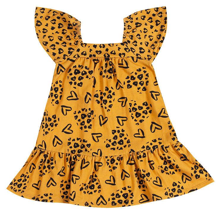 Vestido Infantil Meninas Kyly Coração E Aninal Print