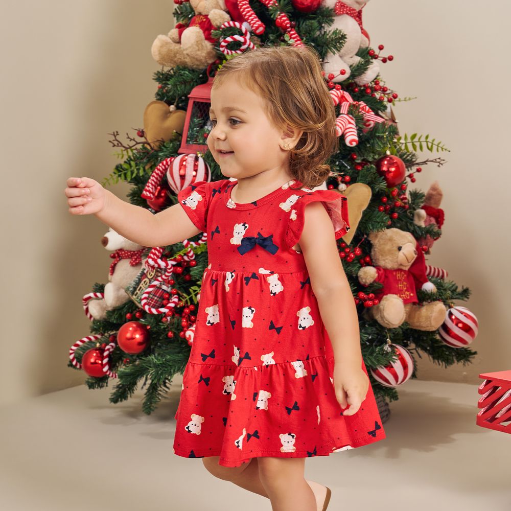 Vestido Body Kyly Ursinhos e Lacinhos