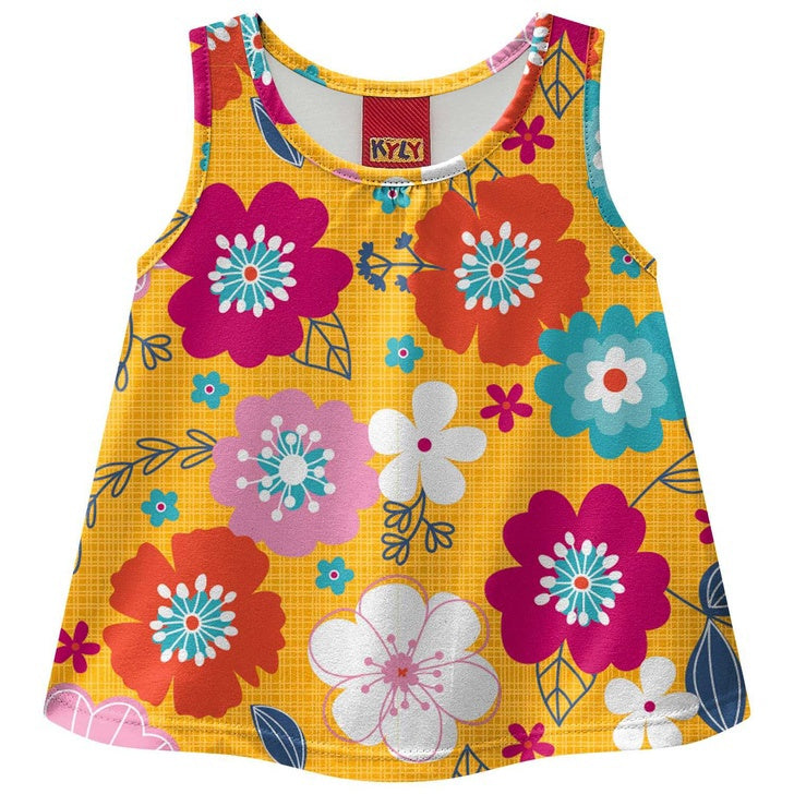 Conjunto Kyly Infantil Feminino Flores Coloridas