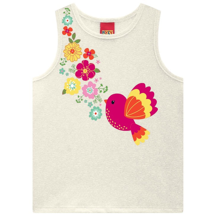 Conjunto Kyly Infantil Feminino Passarinha E Flores
