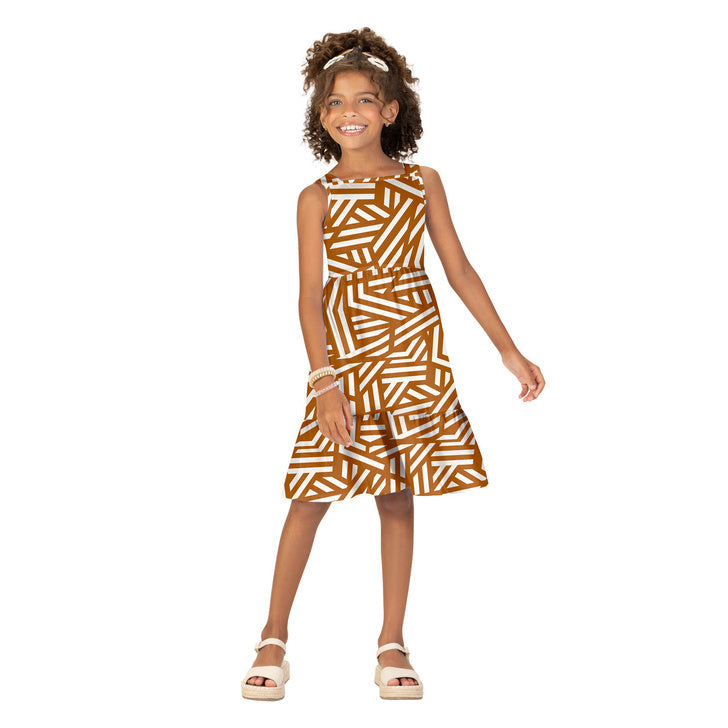 Vestido Infantil Kyly Estampa Geométrica