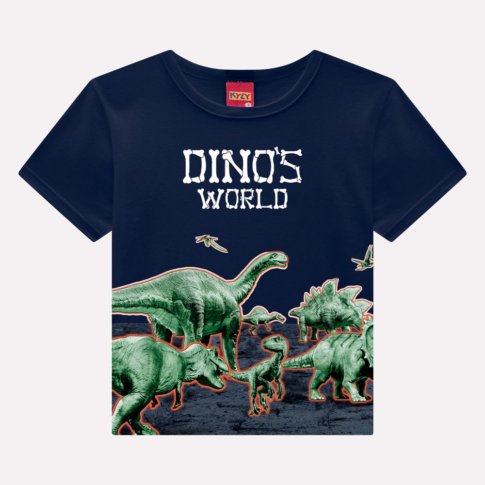 Camiseta Infantil Masculina Kyly Dinos World