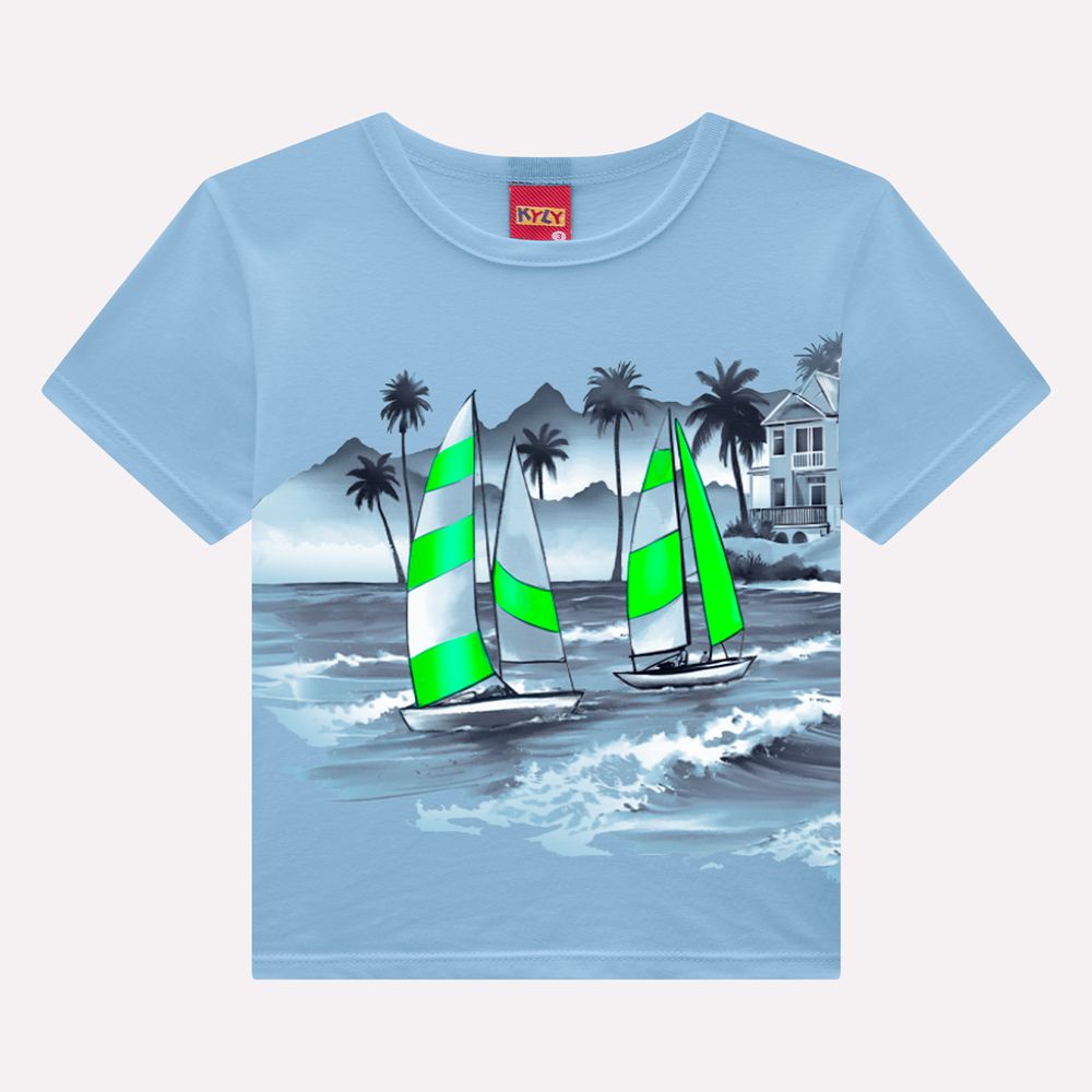 Conjunto Infantil Masculino Kyly Barcos no Mar