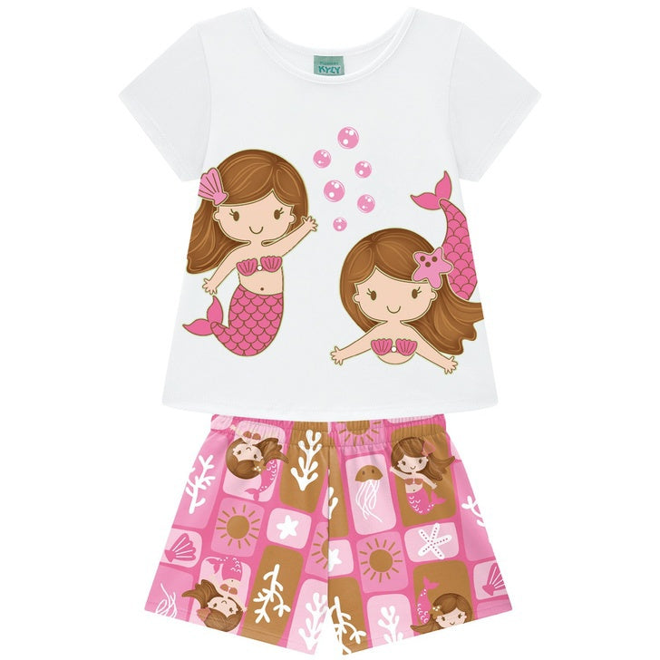 Pijama Kyly Infantil Menina Sereia
