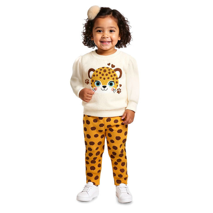 Conjunto Infantil Kyly Moletom Oncinha Blusa e Calça Inverno