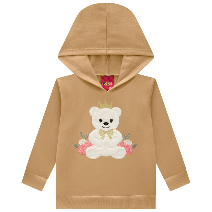 Conjunto Infantil Kyly Moletom Ursinho com Capuz Inverno