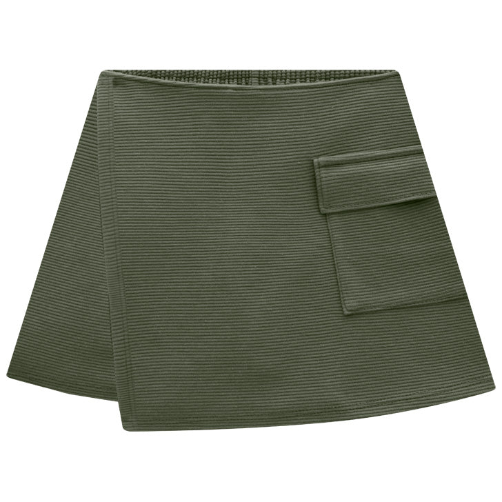 Conjunto Infantil Feminino Kyly Cropped Moletinho Star e Short-Saia