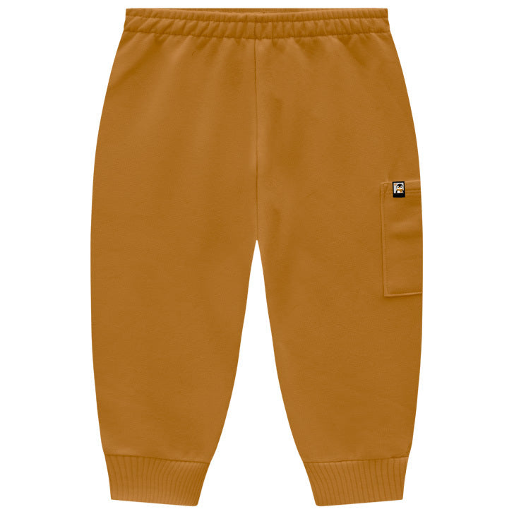 Conjunto Infantil Masculino Kyly em Moletom com Estampa de Pinguim e Cachecol