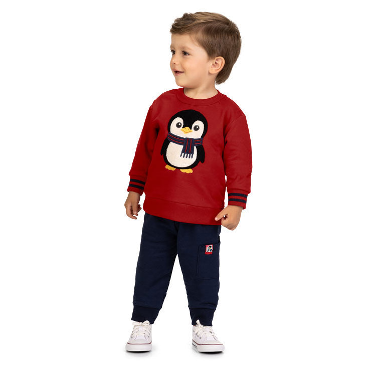 Conjunto Masculino Kyly Pinguim com Cachecol