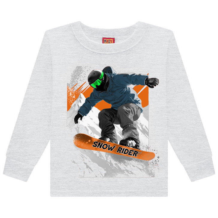 Conjunto Infantil Masculino Kyly Snow Rider em Moletom com Punho