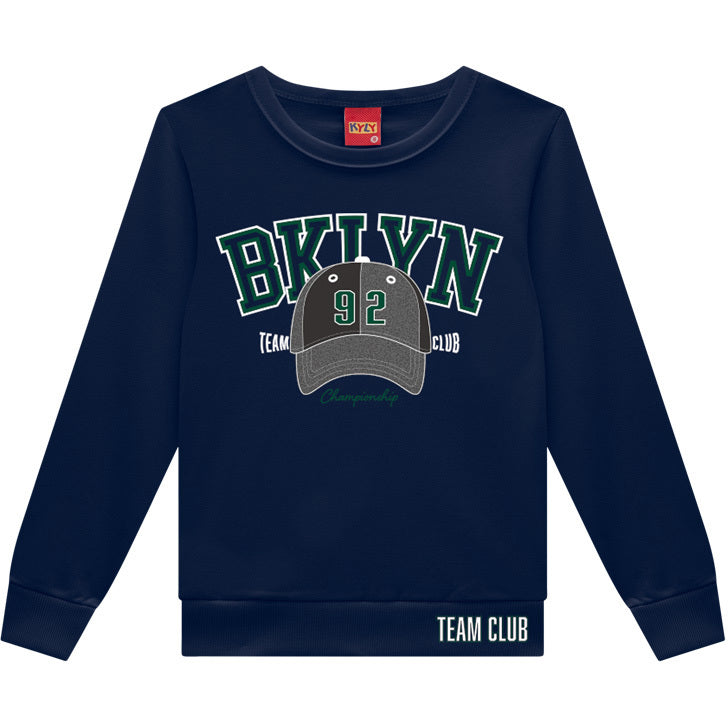 Conjunto Infantil Masculino Kyly Moletom BKLYN Team Club