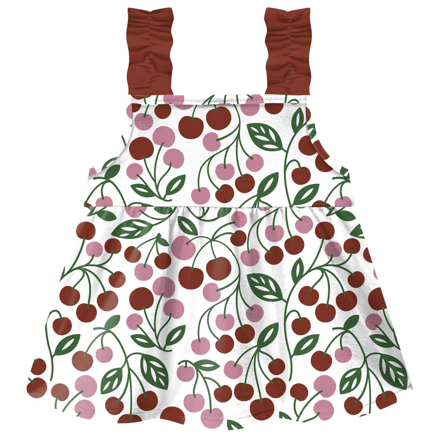 Conjunto Infantil Feminino Kyly Cerejas Regata Batinha e Shorts