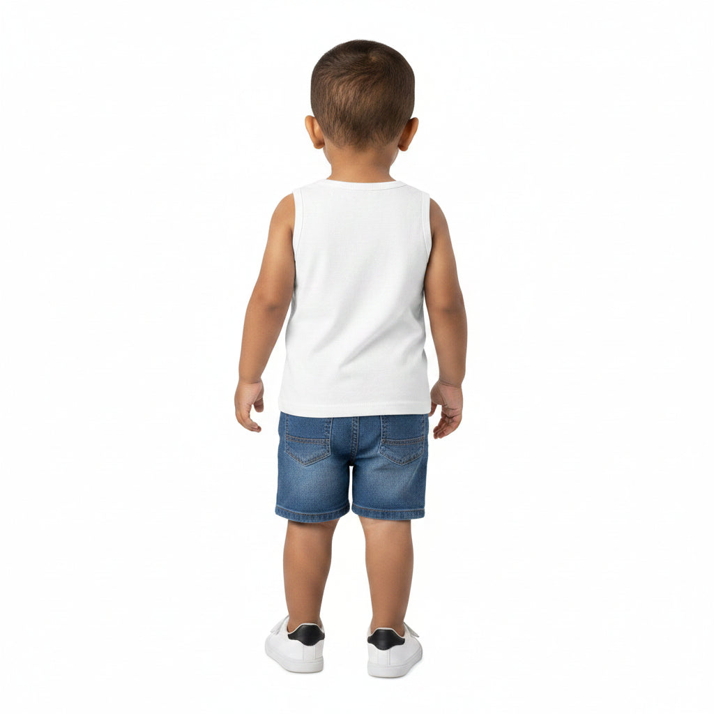 Camiseta Regata Infantil Masculina Kyly Dino Divertido Algodão