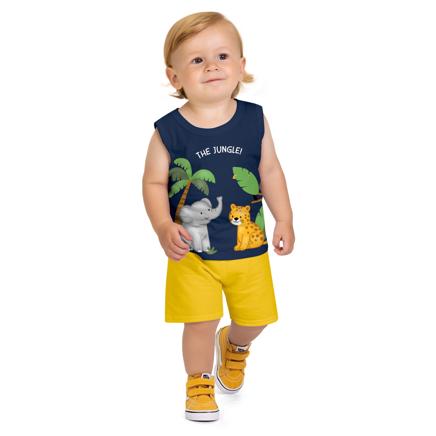 Conjunto Infantil Masculino Kyly The Jungle Regata e Bermuda