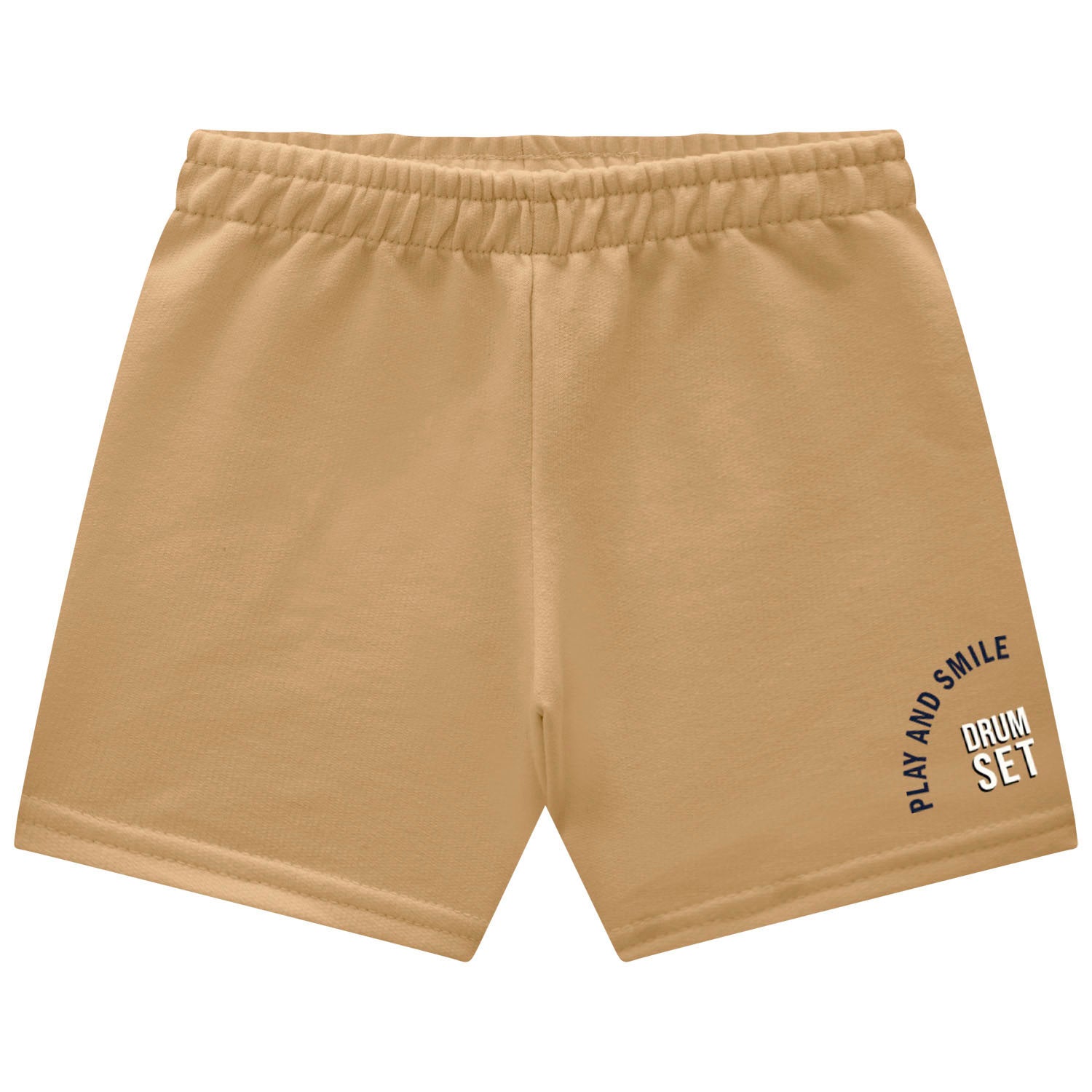 Conjunto Infantil Masculino Kyly Ursinho Baterista Camiseta e Bermuda