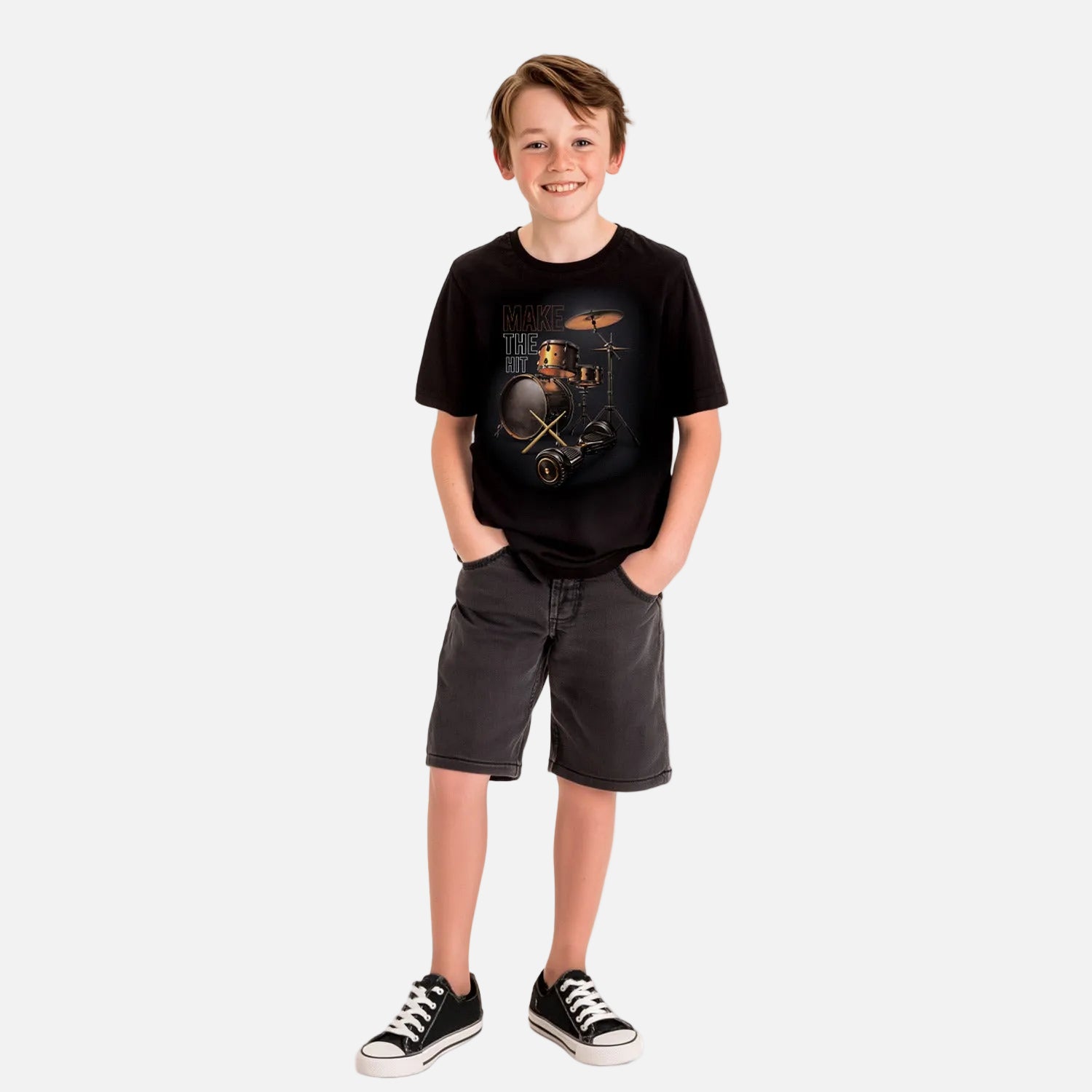 Camiseta Infantil Masculina Kyly Make The Hit Algodão