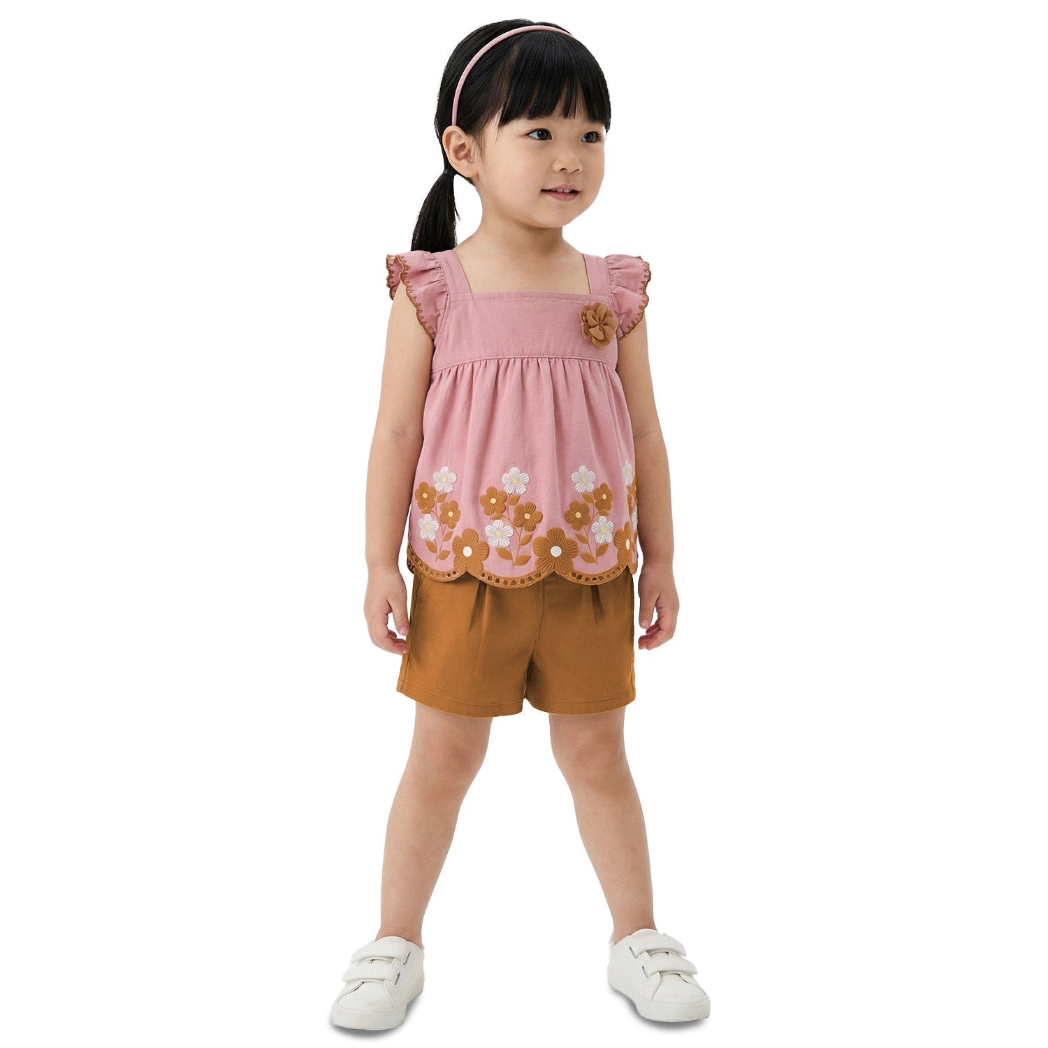 Conjunto Infantil Feminino Kyly Blusa Floral e Short