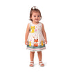 Vestido Bebê Kyly Gatinha e Raposa Algodão