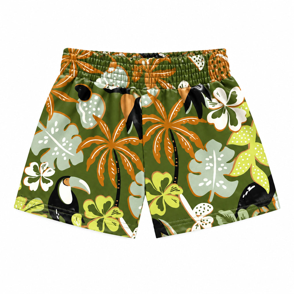 Conjunto Feminino Infantojuvenil Kyly Top e Short Estampa Tropical Coqueiro