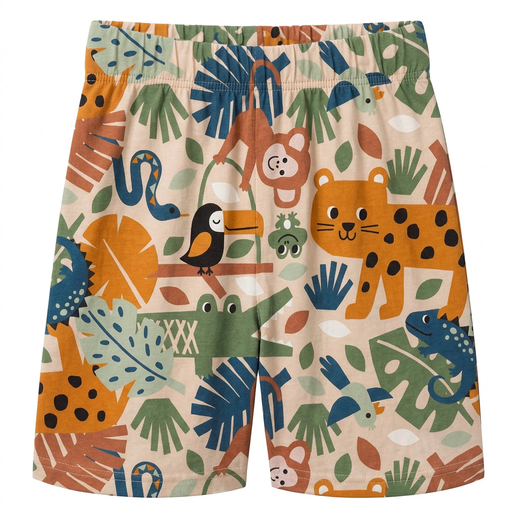 Conjunto Bebê Masculino Regata e Short Kyly Animais Planet