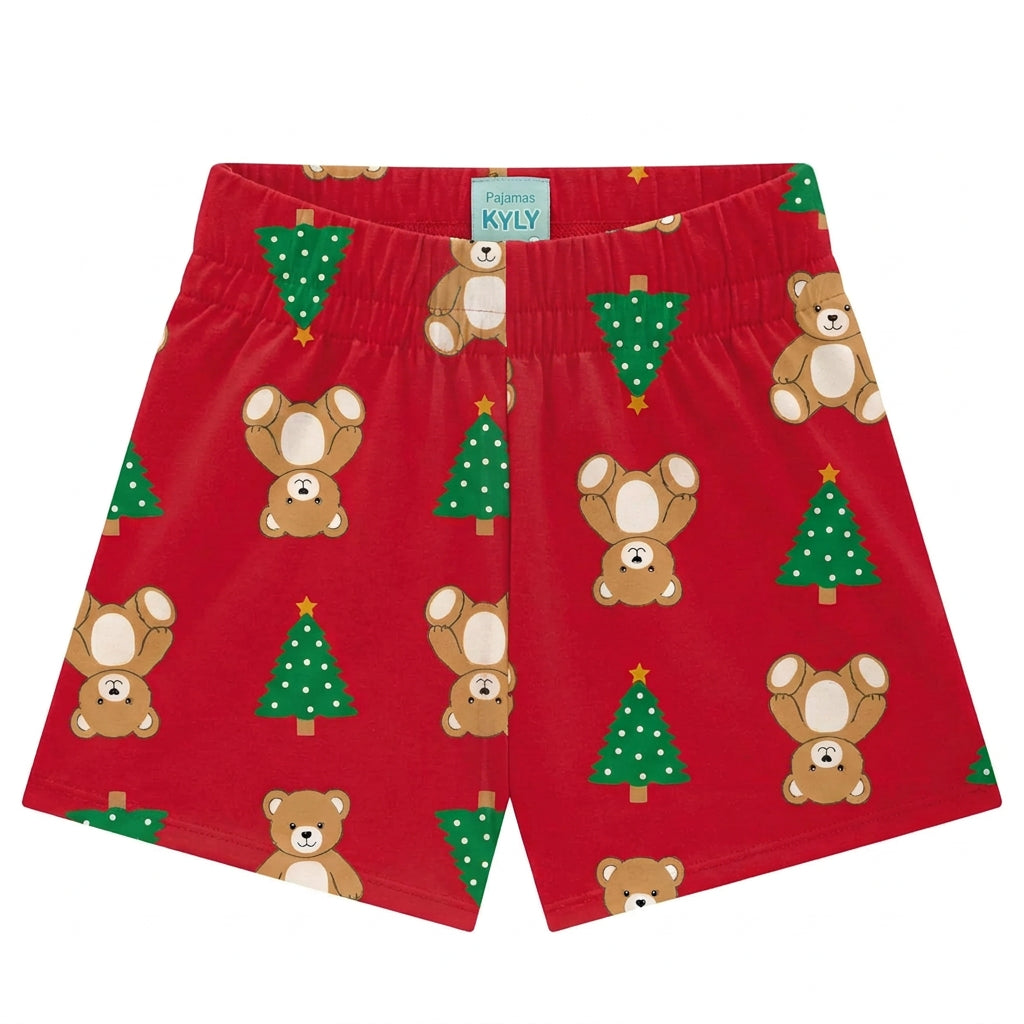 Pijama Infantil Feminino Kyly Love de Natal Brilha no Escuro
