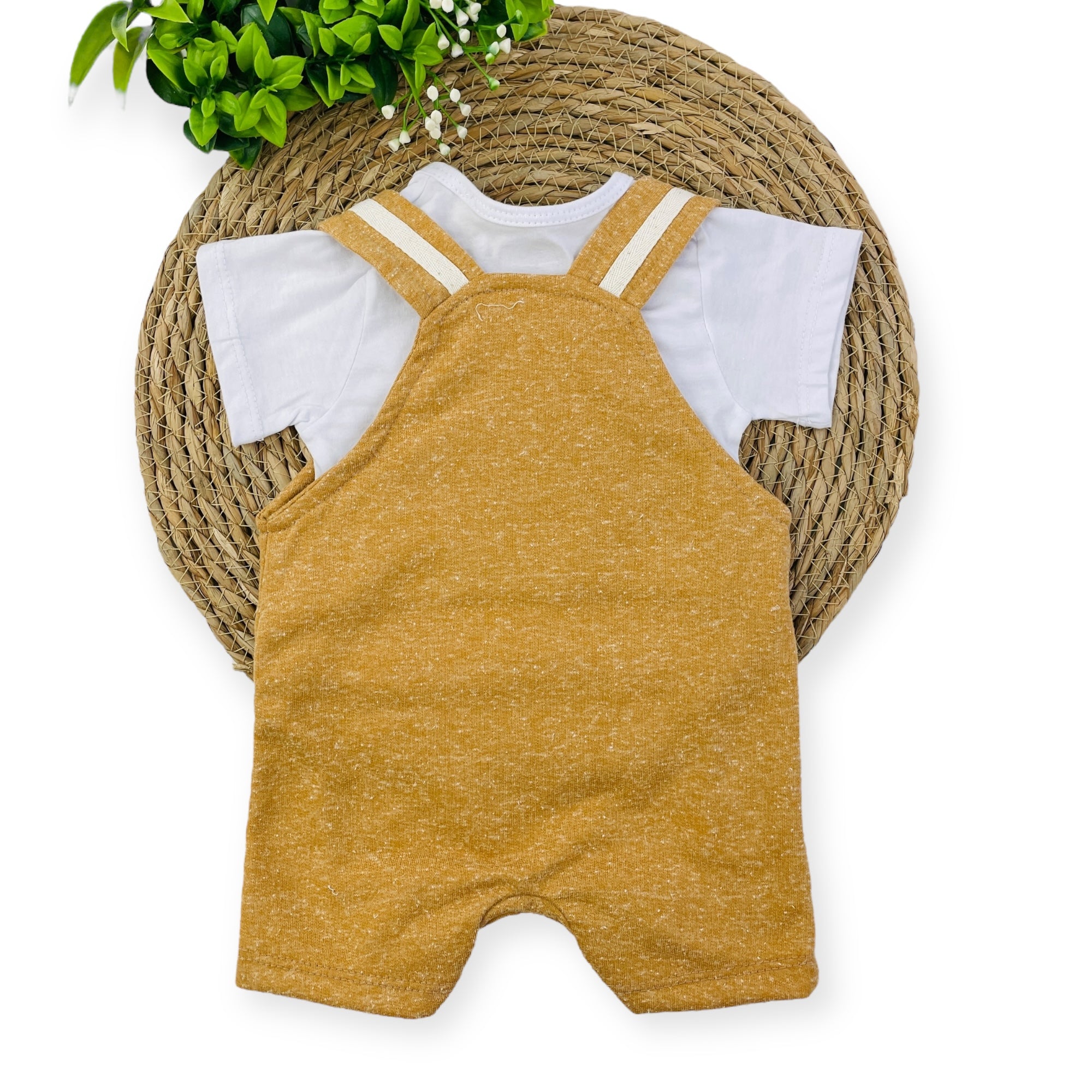 Conjunto Jardineira Presente De Anjo Bebê Menino Zebra