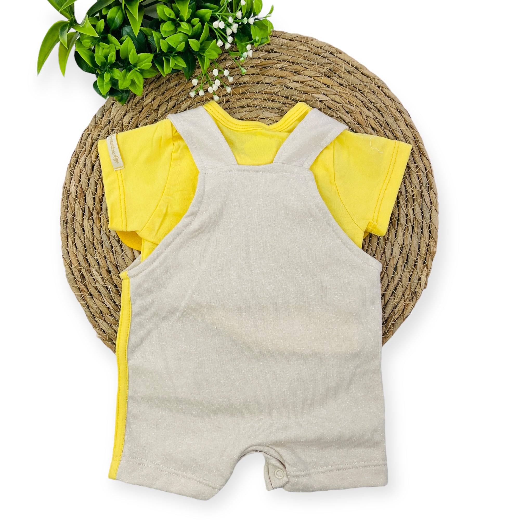 Conjunto Jardineira Presente De Anjo Bebê Menino Carangueijo