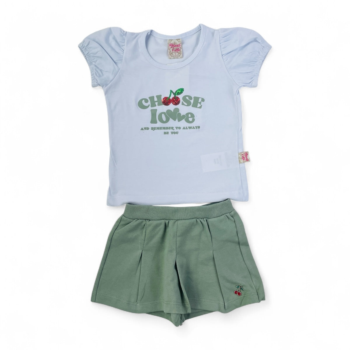 Conjunto Infantil Feminino Brincar e Arte Choose Love