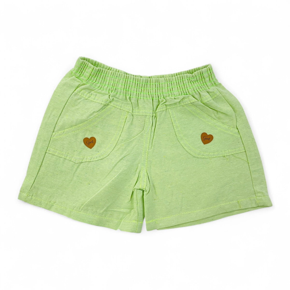 Shortinho Infantil Feminino Diversas Cores Pimentinha Confecções Linho Liso