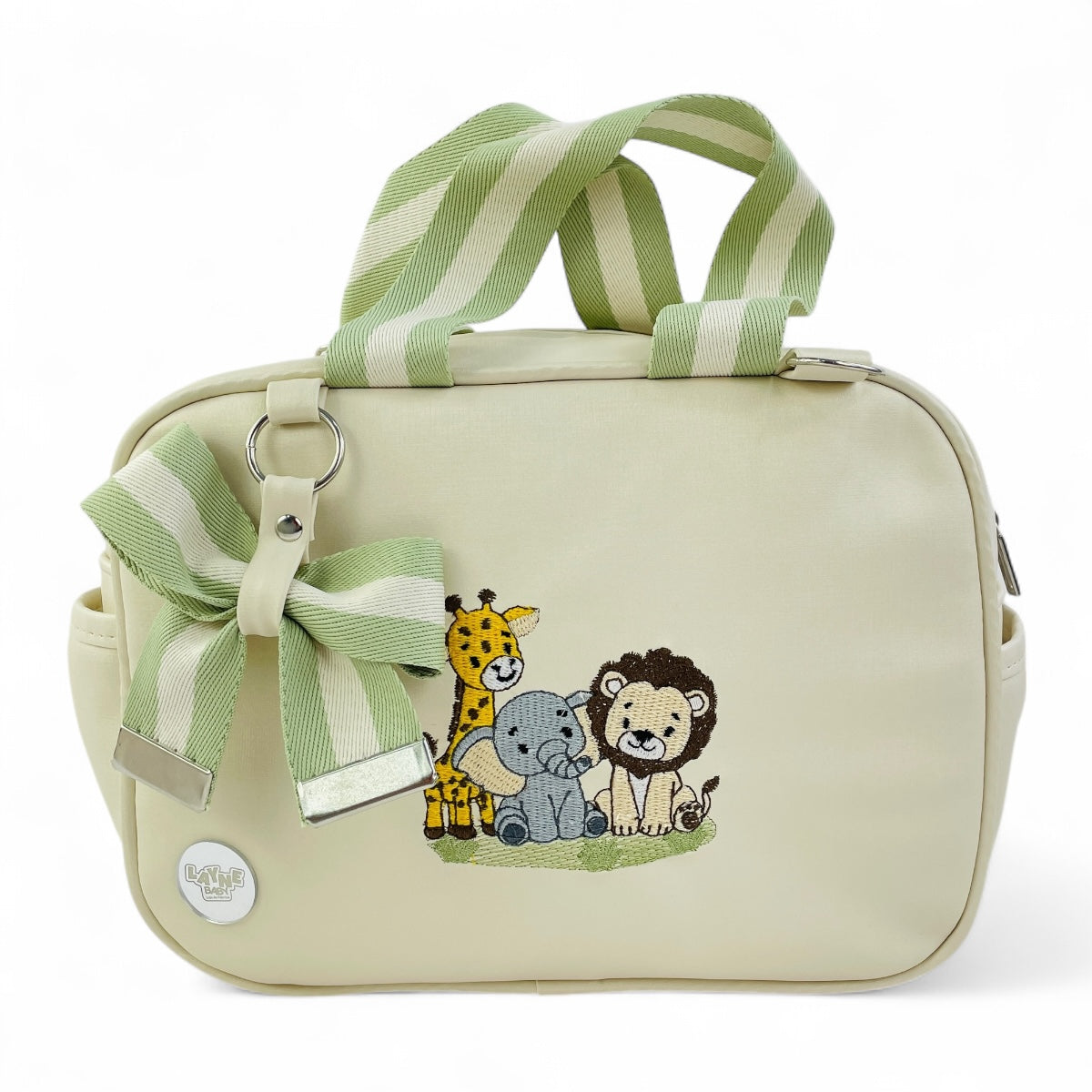 Kit Bolsas Layne Baby Bordada Perolada Safari 2 Peças